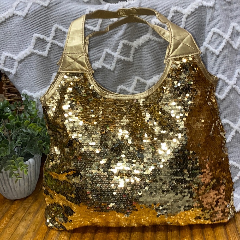 Gold Sequined Bag